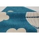 preview thumbnail 3 of 2, Blue White Soft Cute Area rug Carpet Mat with Baloons Clouds Cartoon For Kids Little Girl Boy Room Nursery 4x5 5x7 7x9 8x10