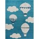 preview thumbnail 1 of 2, Blue White Soft Cute Area rug Carpet Mat with Baloons Clouds Cartoon For Kids Little Girl Boy Room Nursery 4x5 5x7 7x9 8x10