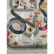 preview thumbnail 2 of 3, La Dole Rugs Cream Beige Grey Train Tracks Road Area Rug Mat For Kids Kid Childrens Playroom 5x7, 8x10, 7X9 feet