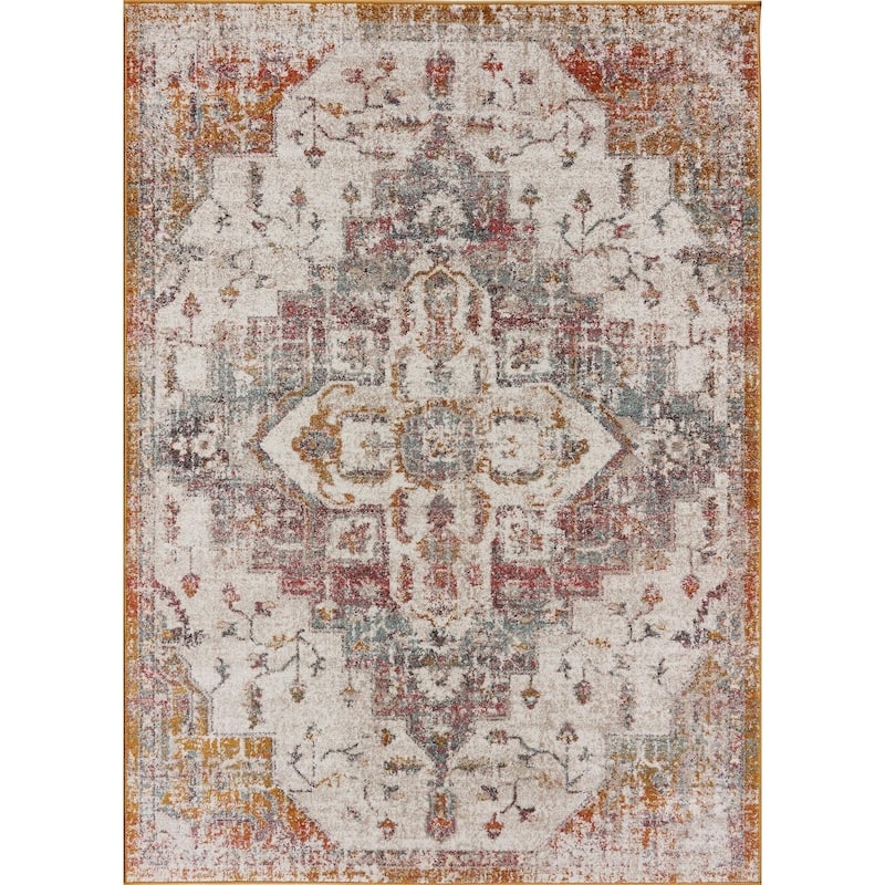 Copper Grove Westend Multicolored Antique Pattern Area Rug