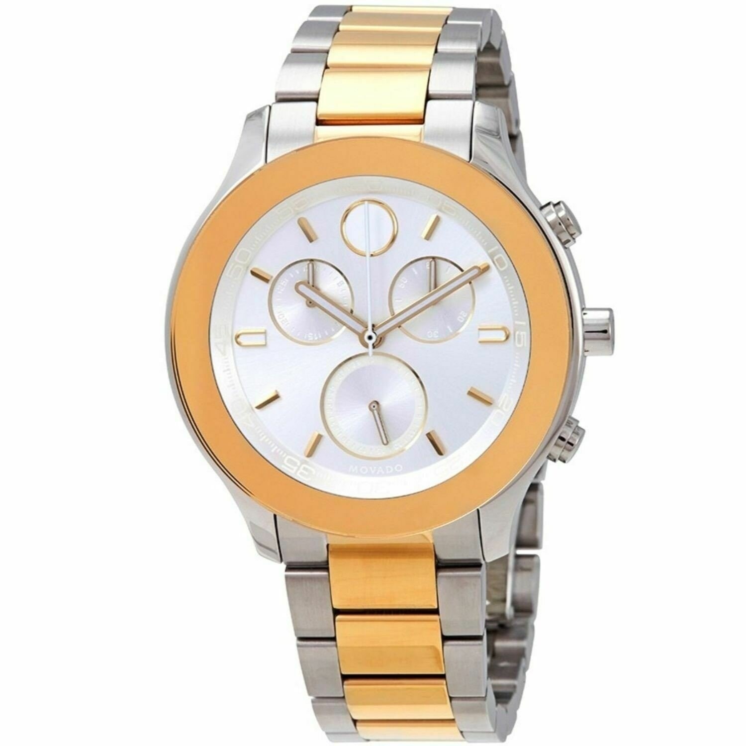 movado bold chronograph gold