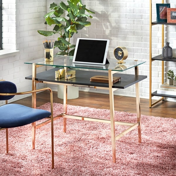 overstock glass desk