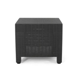 Christopher Knight Homewaverly Outdoor Faux Wicker Print Side Table By Christopher Knight Home Dark Gray Dailymail