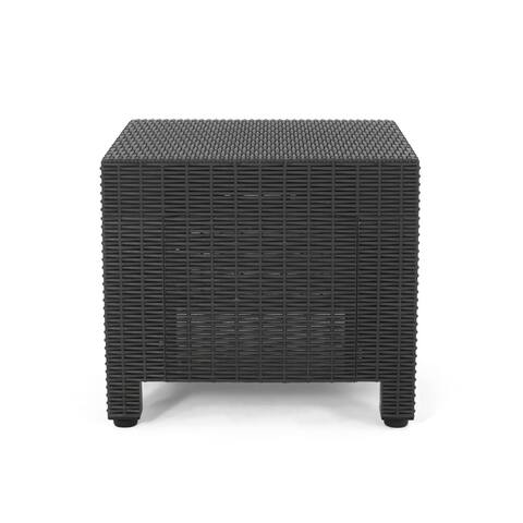 Waverly Outdoor Faux Wicker Print Side Table by Christopher Knight Home
