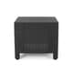preview thumbnail 5 of 12, Waverly Outdoor Faux Wicker Side Table by Christopher Knight Home Dark Gray