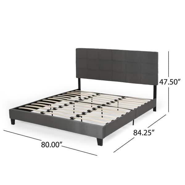 Eveleth Modern Upholstered King Bed Platform by Christopher Knight Home ...