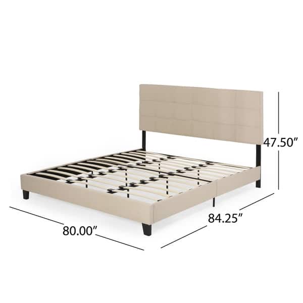 Eveleth Modern Upholstered King Bed Platform by Christopher Knight Home ...