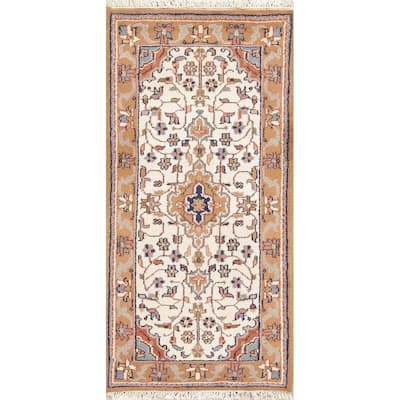 Sarouk Traditional Indian Carpet Hand Knotted Wool Oriental Area Rug ...