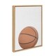 preview thumbnail 3 of 4, DesignOvation Sylvie Color Basketball Portrait Framed Canvas