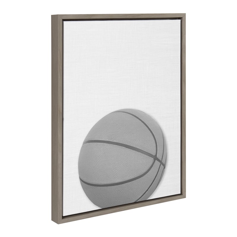 DesignOvation Sylvie Basketball Portrait Framed Canvas