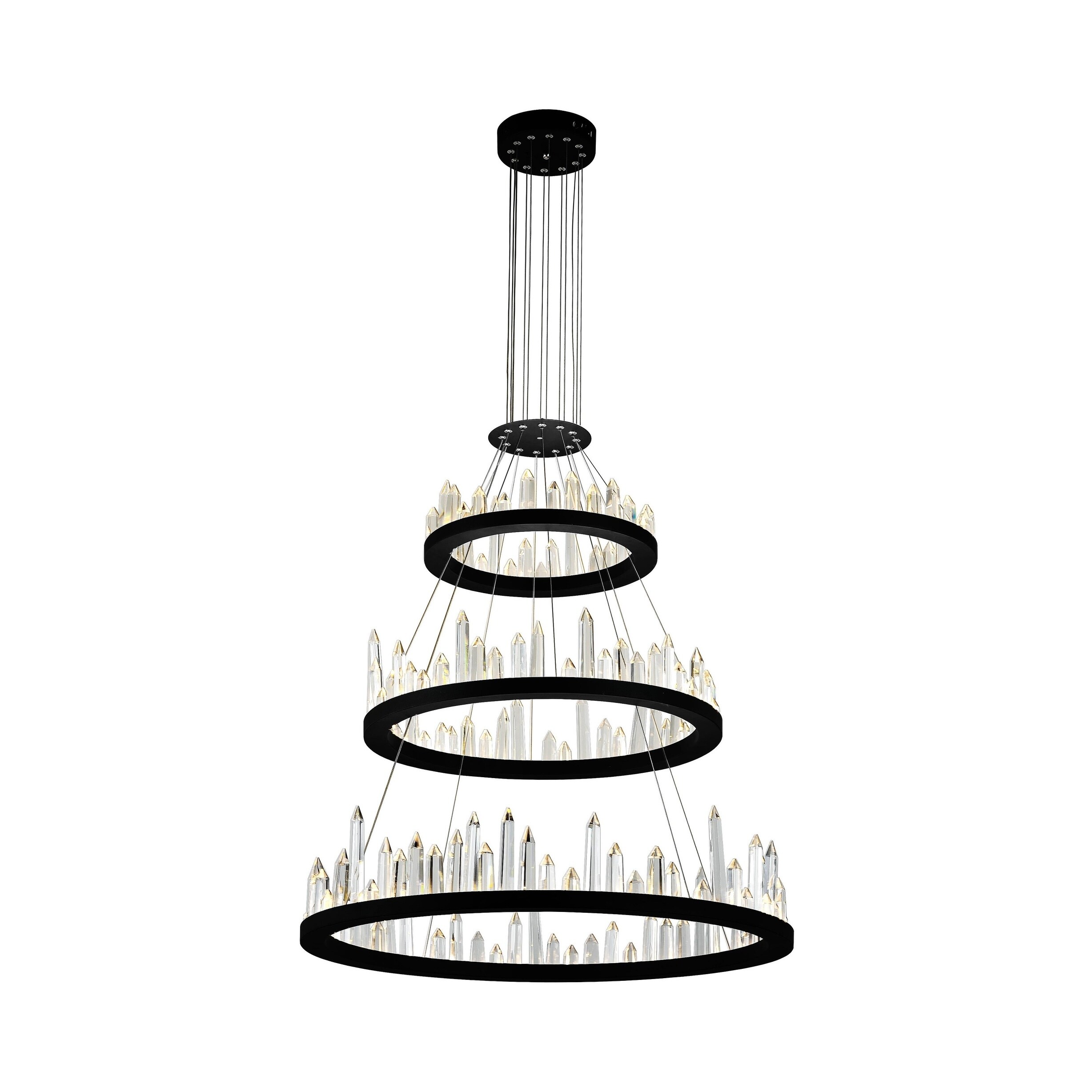 Juliette LED Chandelier with Black Finish - Chandeliers For Bedrooms by Overstock.com