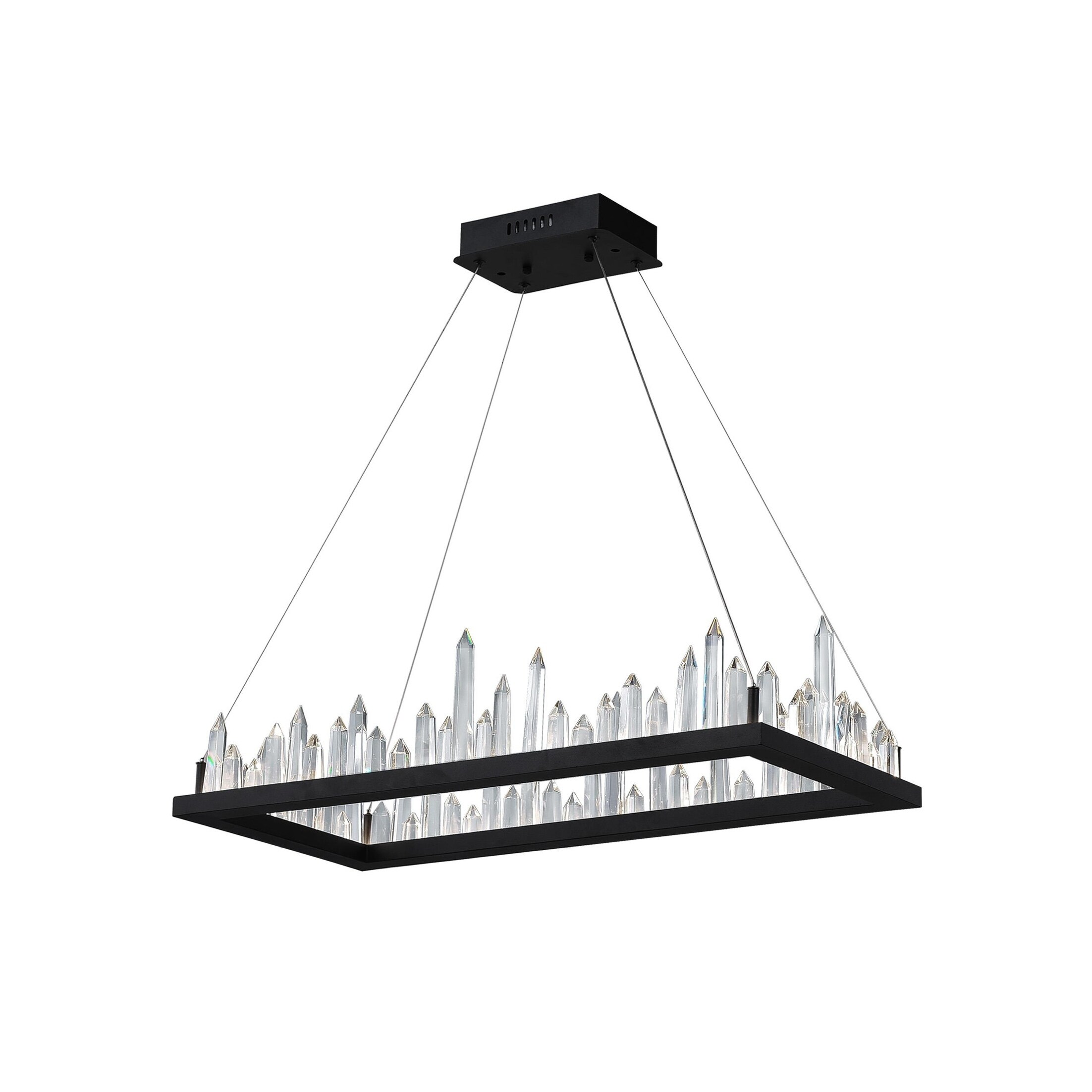Juliette LED Chandelier with Black Finish - Chandeliers For Bedrooms by Overstock.com