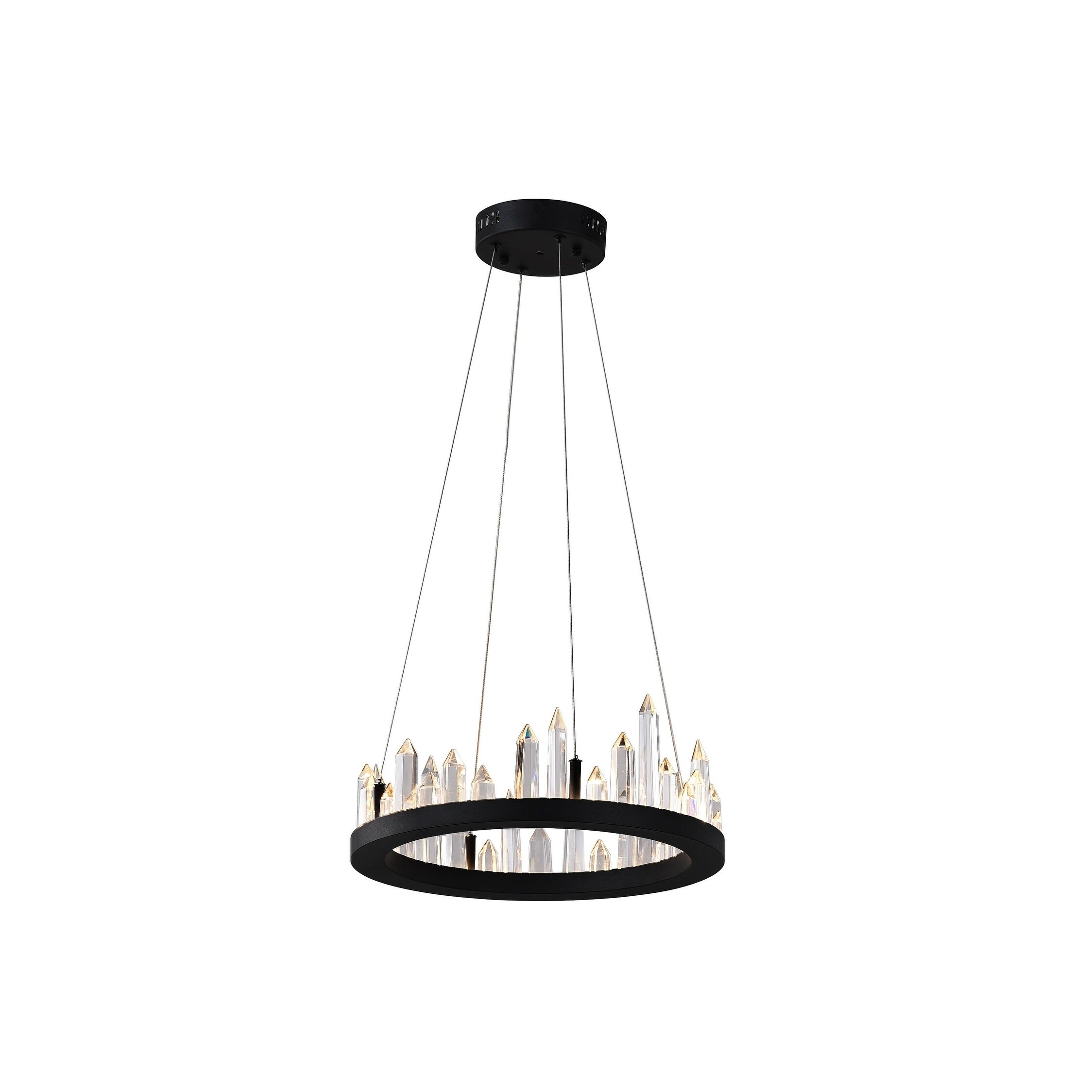 Juliette LED Chandelier with Black Finish - Chandeliers For Bedrooms by Overstock.com