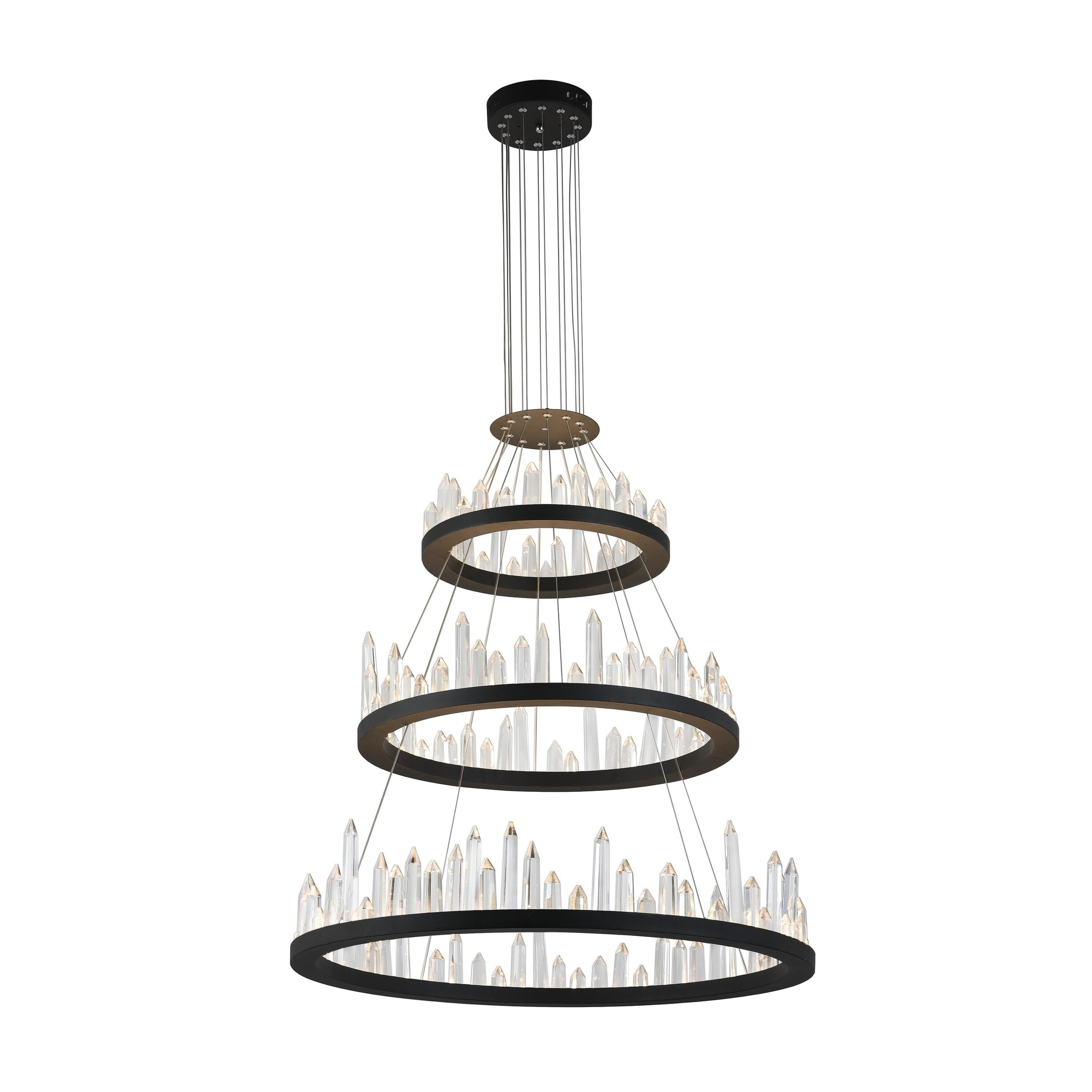 Juliette LED Chandelier with Black Finish - Chandeliers For Bedrooms by Overstock.com