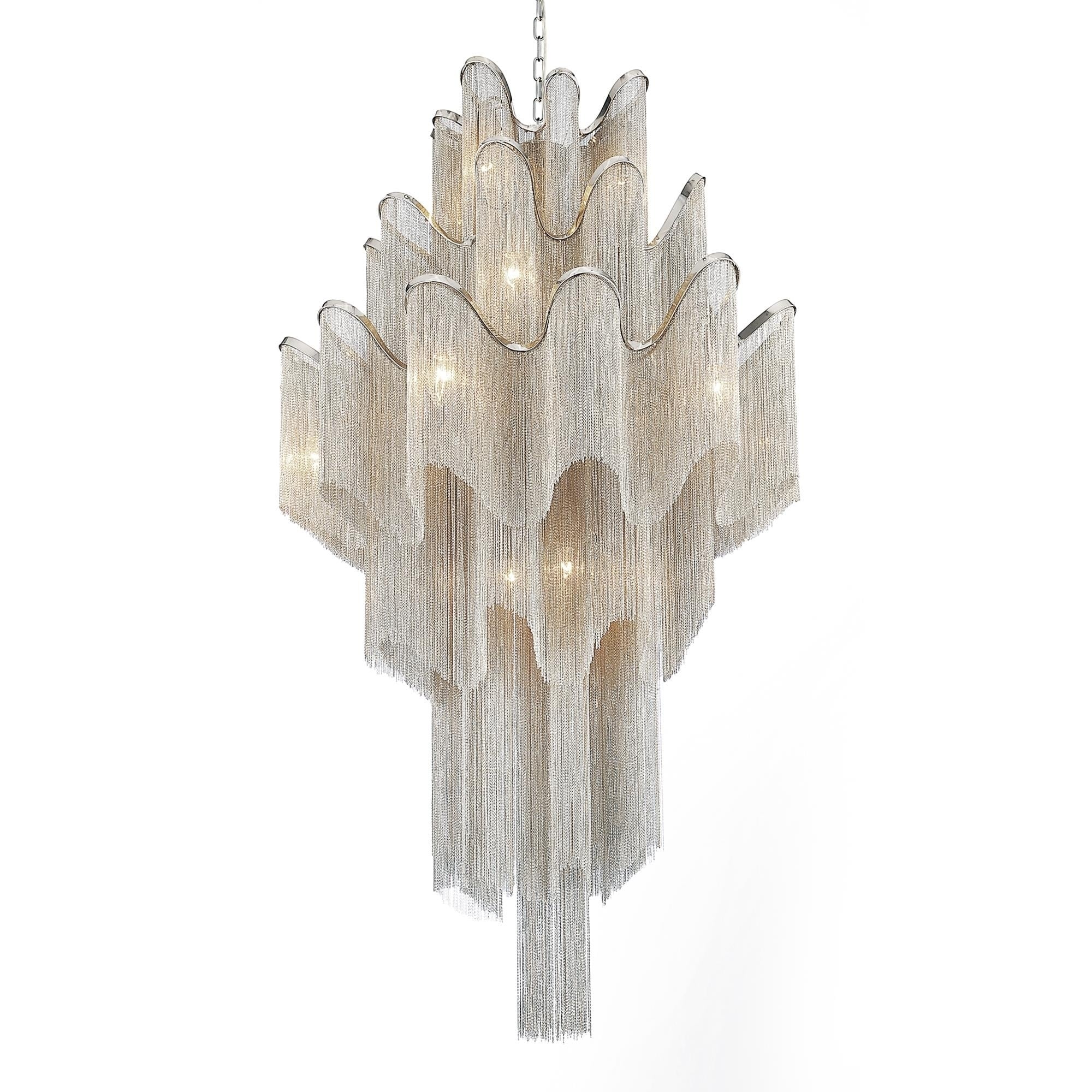Daisy 17 Light Down Chandelier with Chrome finish - Chandeliers For Bedrooms by Overstock.com