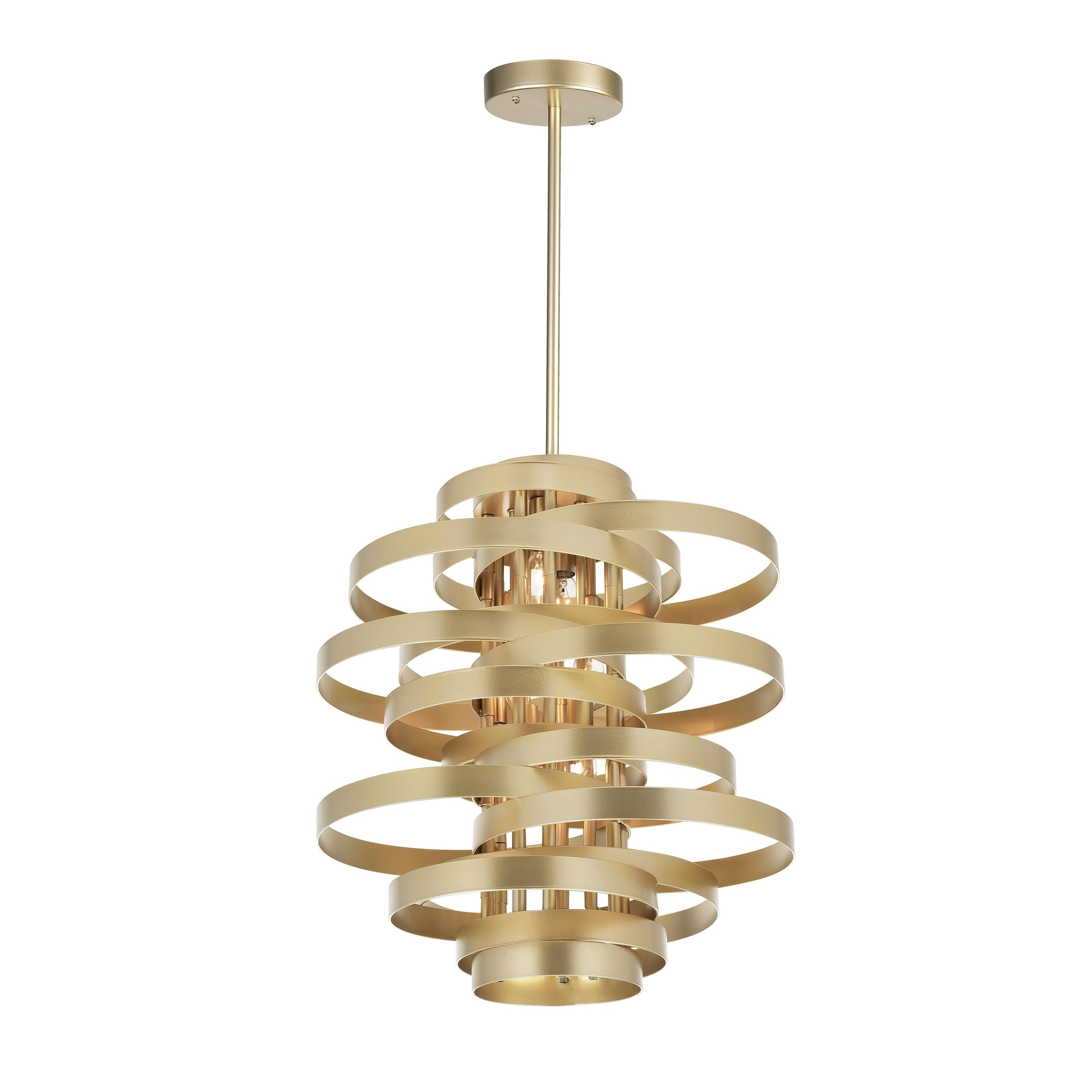 Elizabetta 7 Light Chandelier with Gold Leaf Finish - Gold Leaf - Chandeliers For Bedrooms by Overstock.com