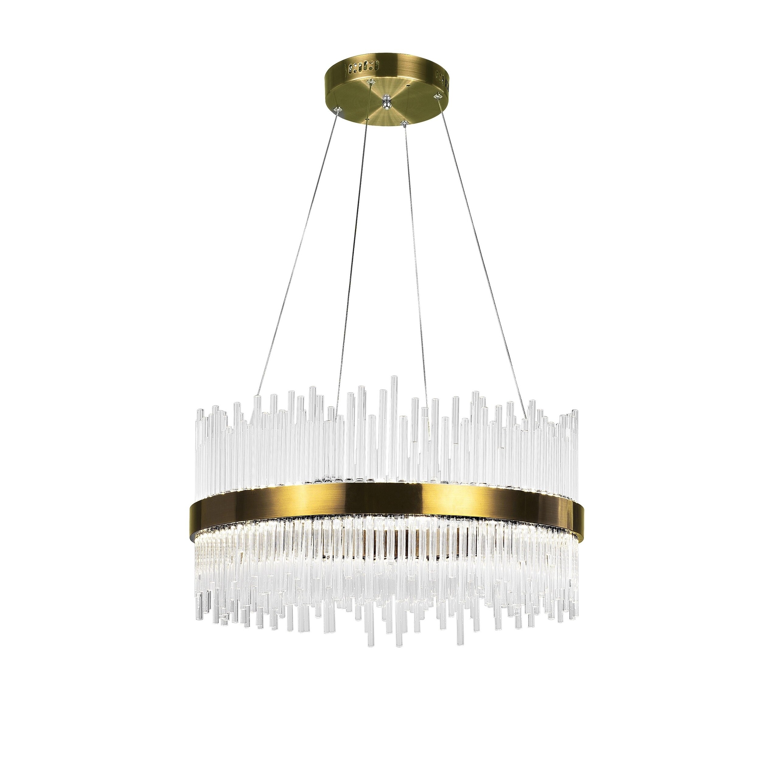 Genevieve LED Chandelier with Antique Brass Finish - Chandeliers For Bedrooms by Overstock.com