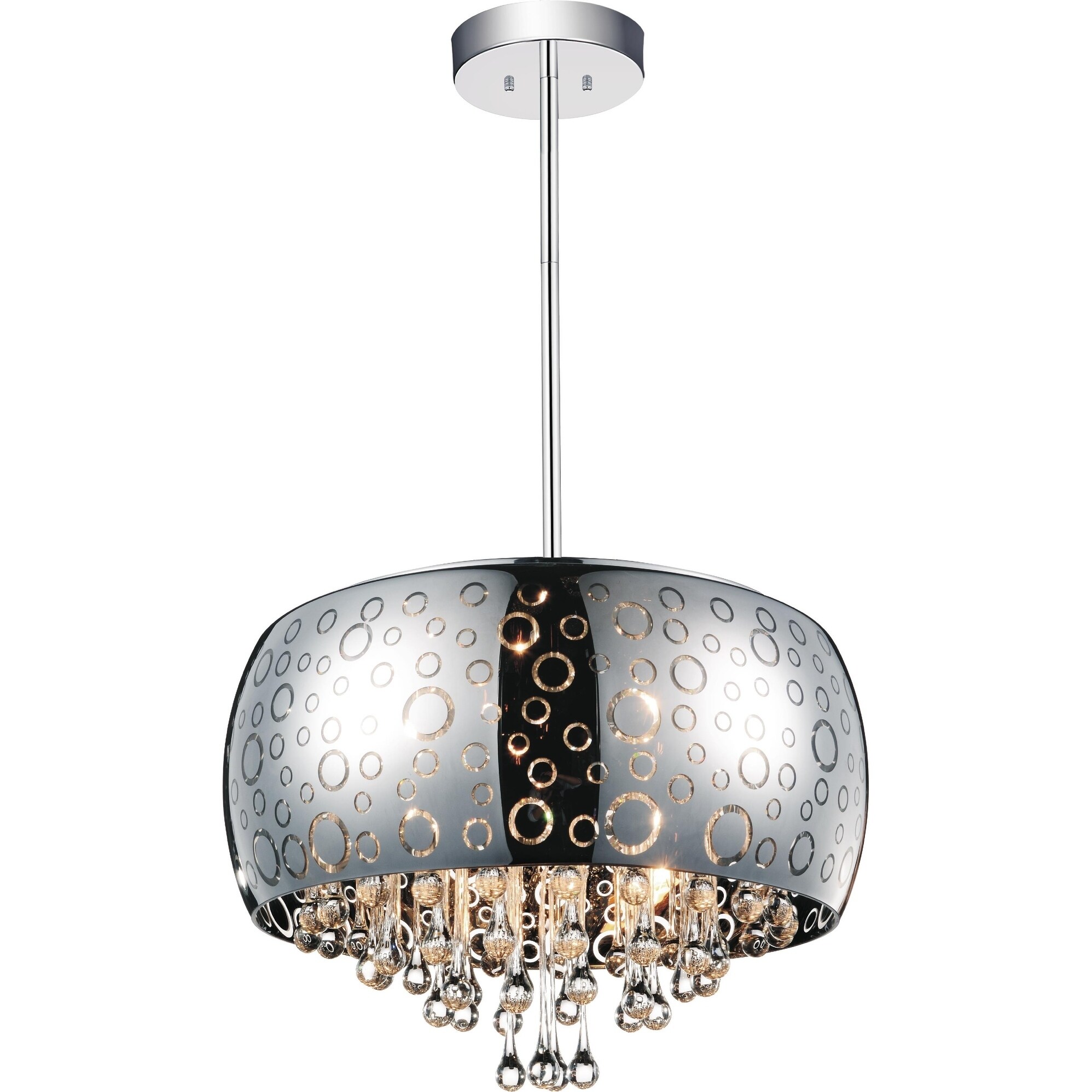 Movement 6 Light Drum Shade Chandelier with Chrome finish - Chandeliers For Bedrooms by Overstock.com