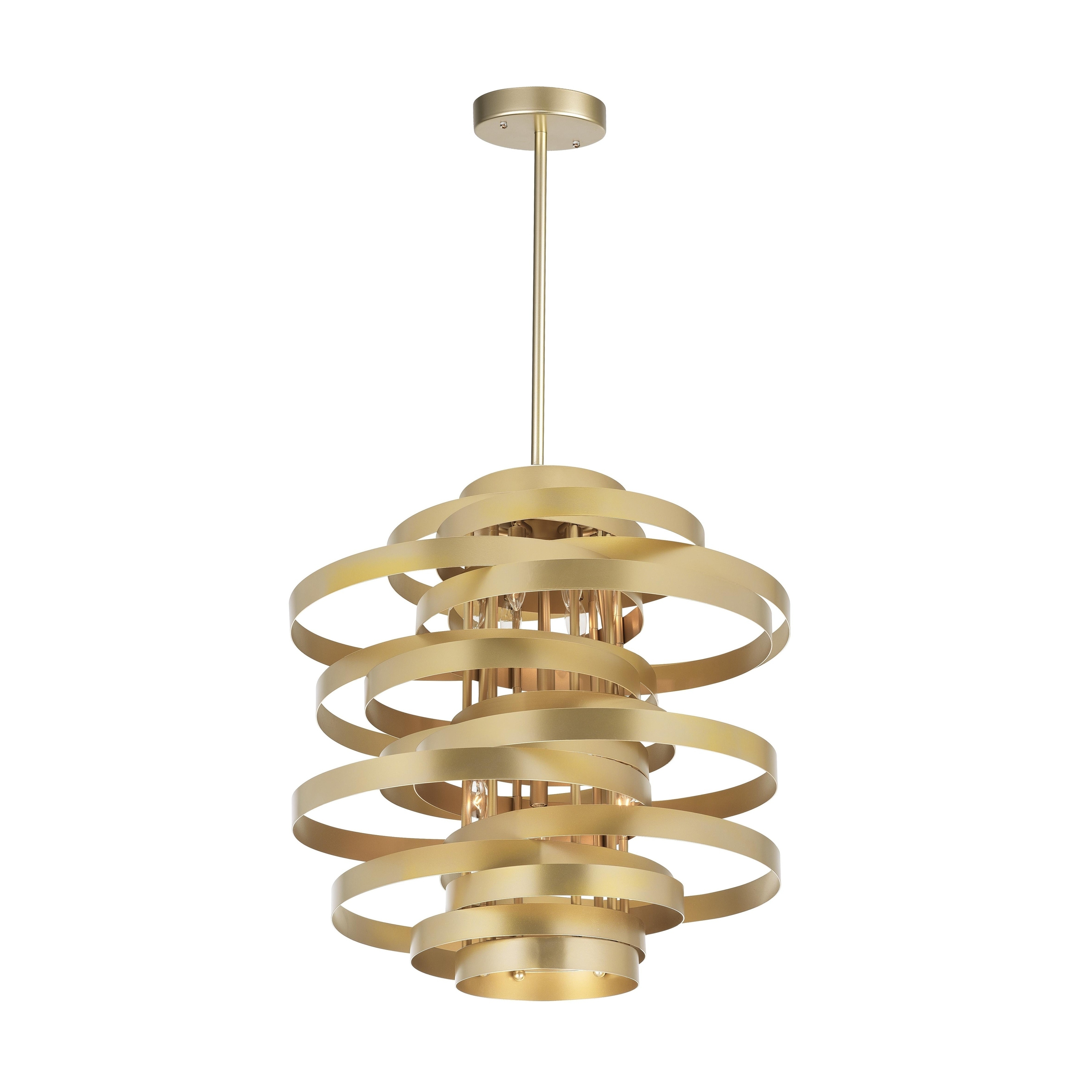 Elizabetta 6 Light Chandelier with Gold Leaf Finish - Gold Leaf - Chandeliers For Bedrooms by Overstock.com