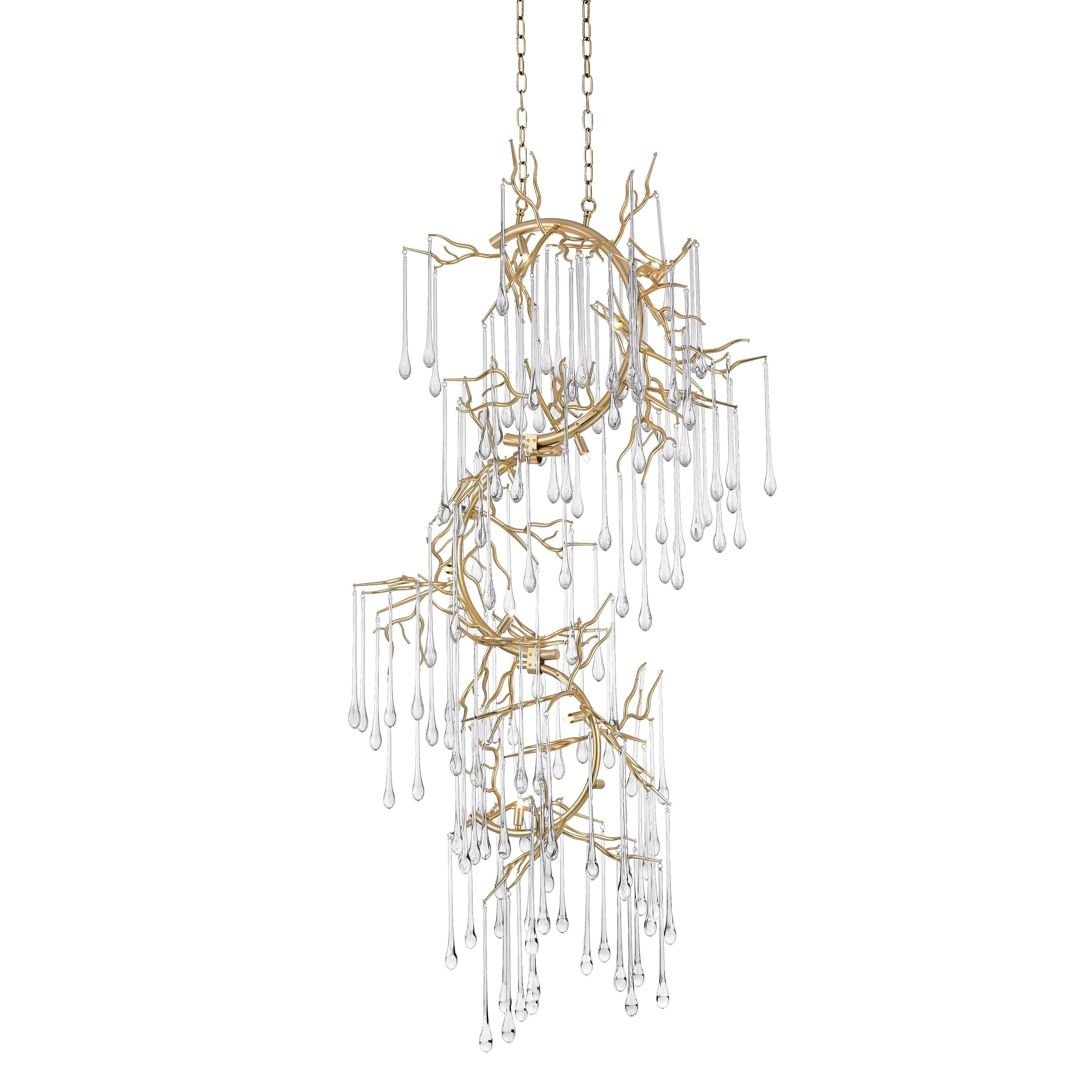 Anita 12 Light Chandelier with Gold Leaf Finish - Chandeliers For Bedrooms by Overstock.com