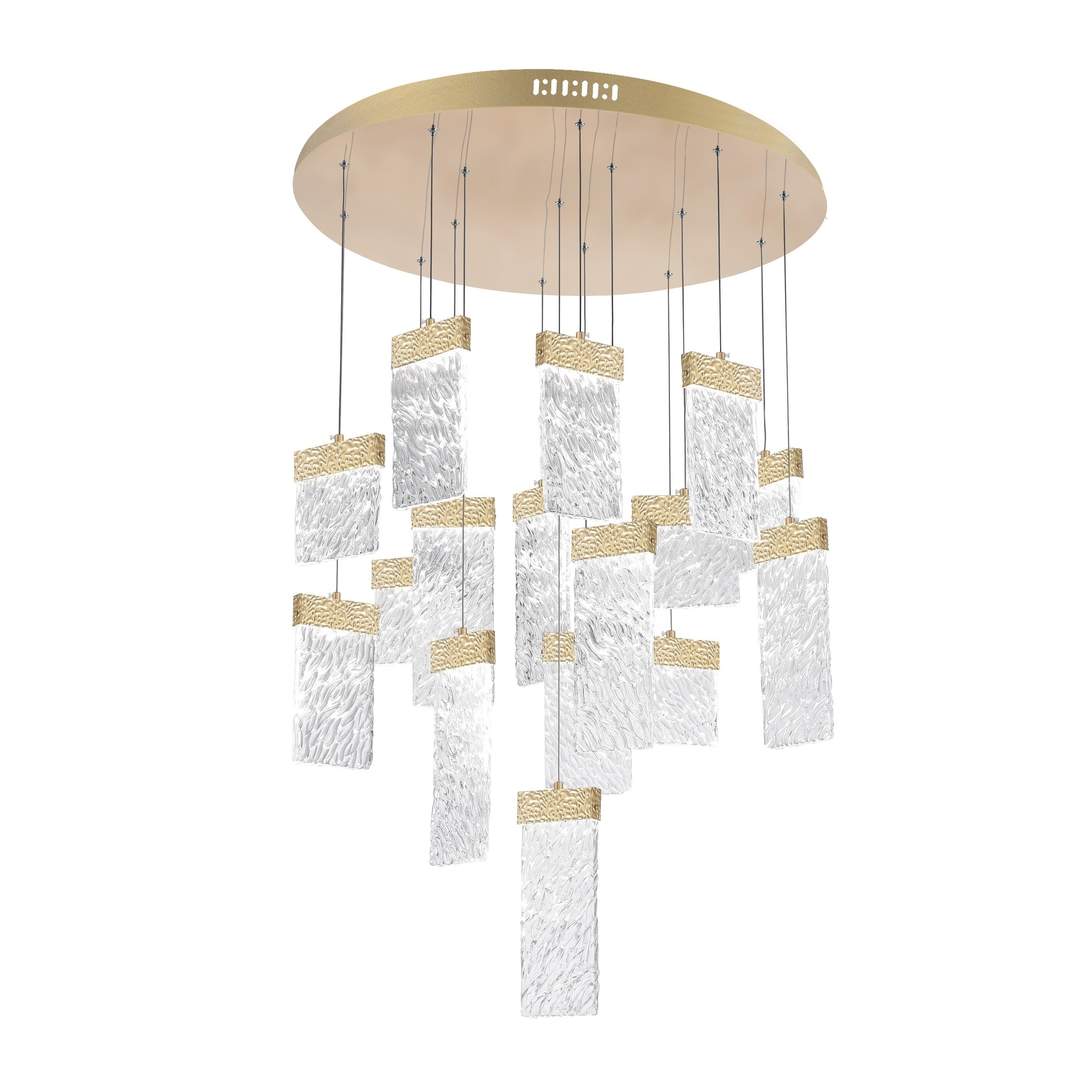 Carolina LED Chandelier with Gold Leaf Finish - Chandeliers For Bedrooms by Overstock.com