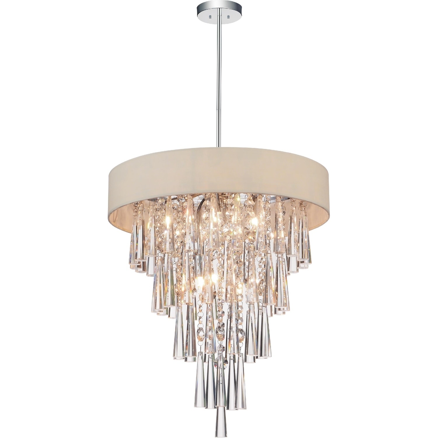 Franca 6 Light Drum Shade Chandelier with Chrome finish - Chandeliers For Bedrooms by Overstock.com