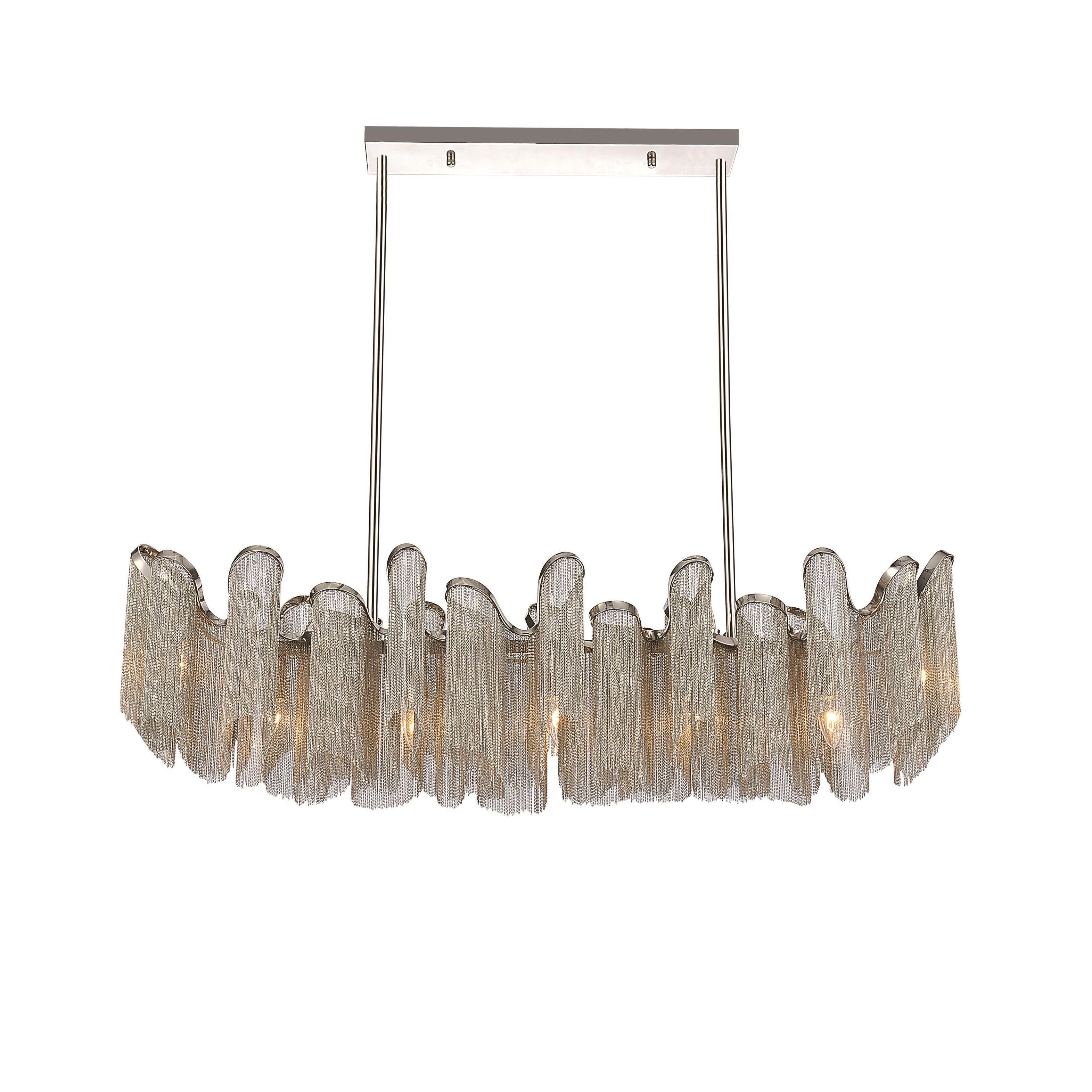Daisy 7 Light Down Chandelier with Chrome finish - Chandeliers For Bedrooms by Overstock.com
