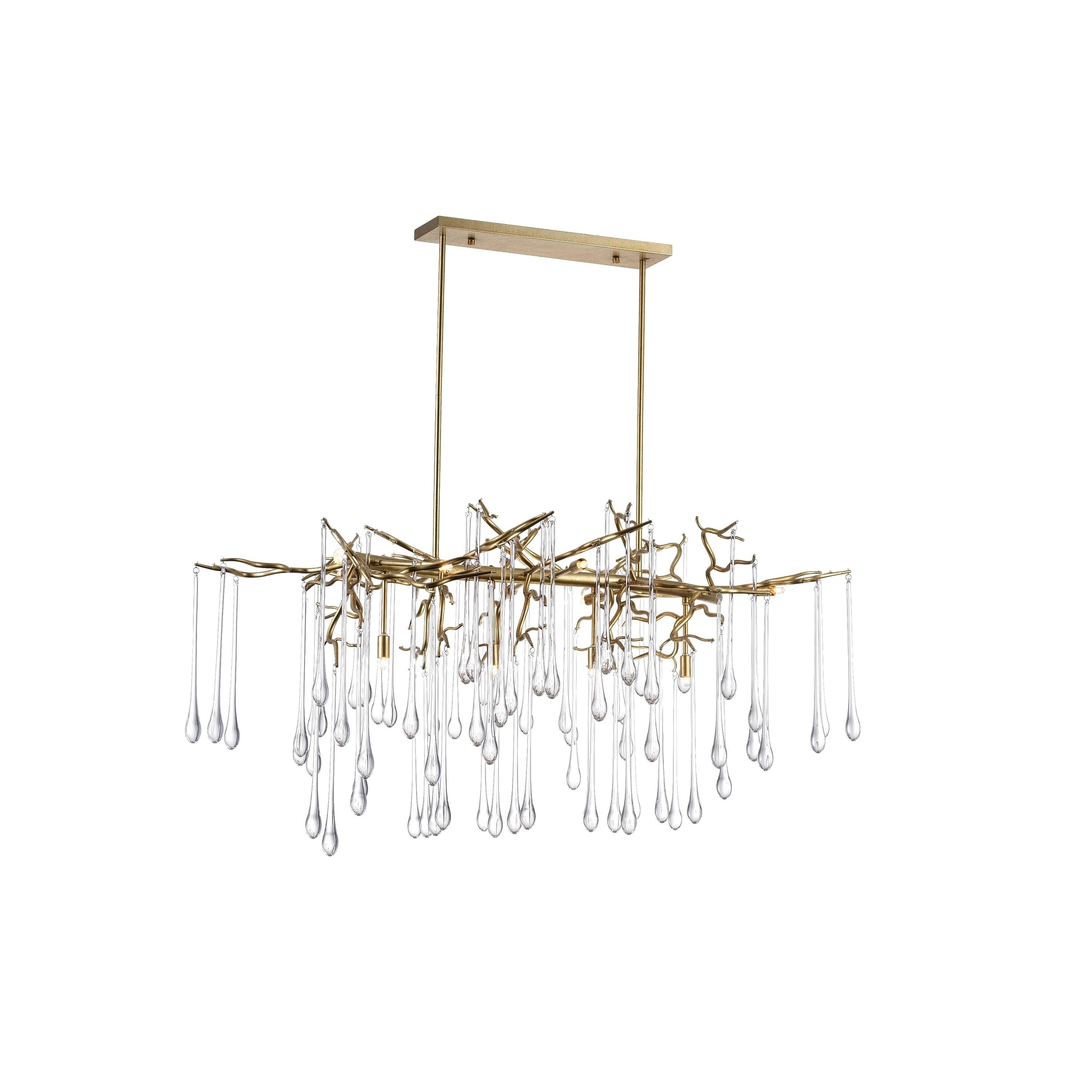 Anita 10 Light Chandelier with Gold Leaf Finish - Chandeliers For Bedrooms by Overstock.com