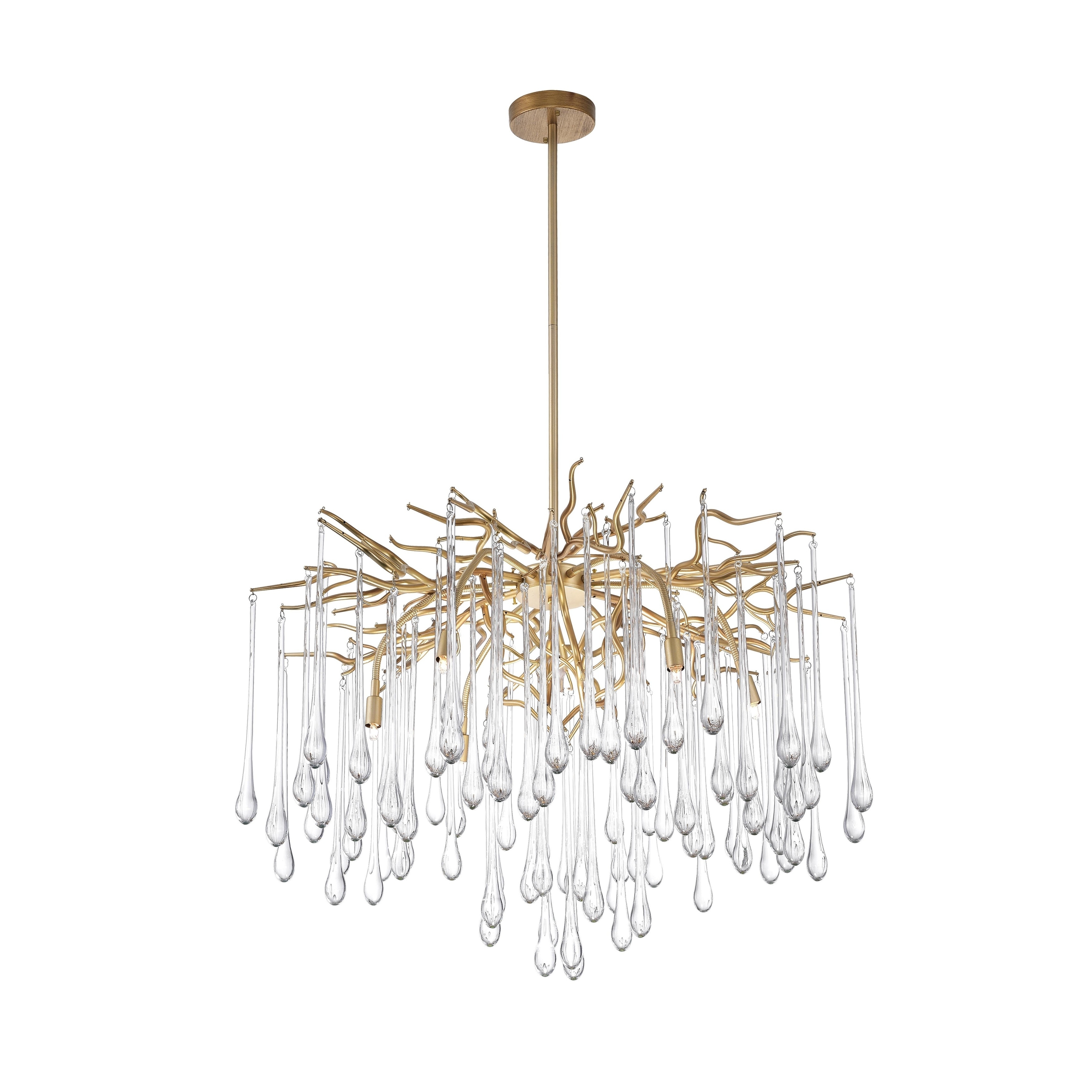 Anita 6 Light Chandelier with Gold Leaf Finish - Chandeliers For Bedrooms by Overstock.com