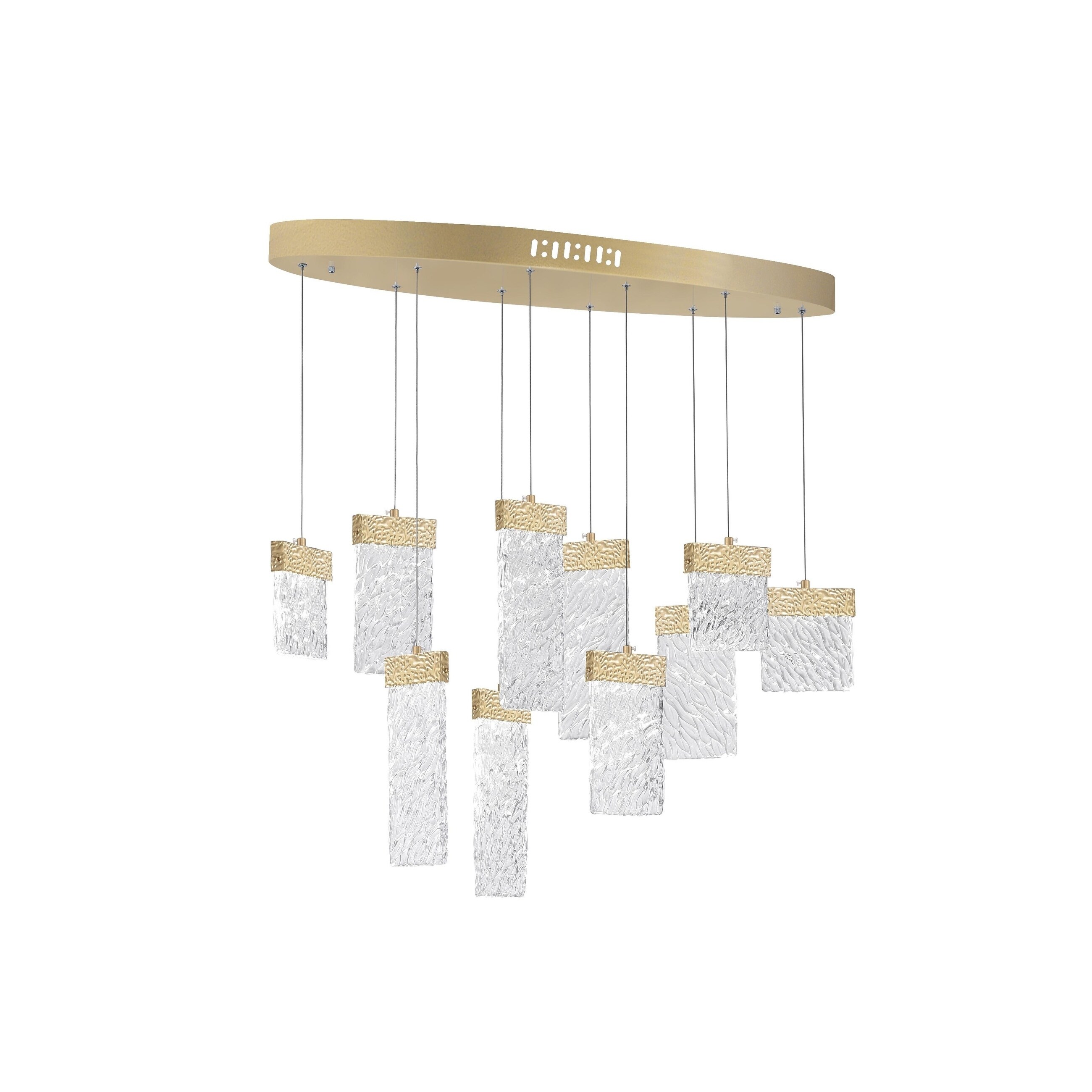 Carolina LED Chandelier with Gold Leaf Finish - Chandeliers For Bedrooms by Overstock.com