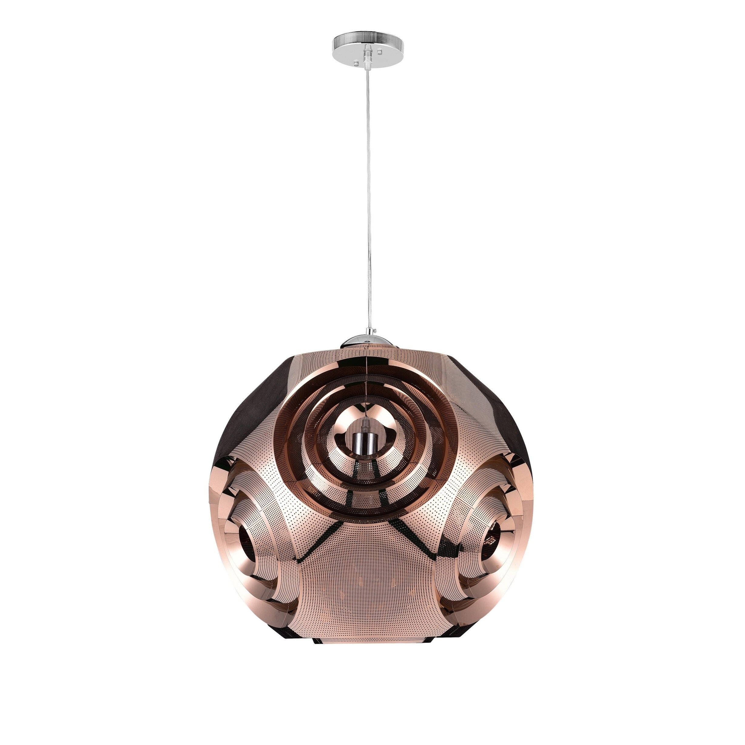 Kingsley 1 Light Chandelier with Copper Finish - Chandeliers For Bedrooms by Overstock.com