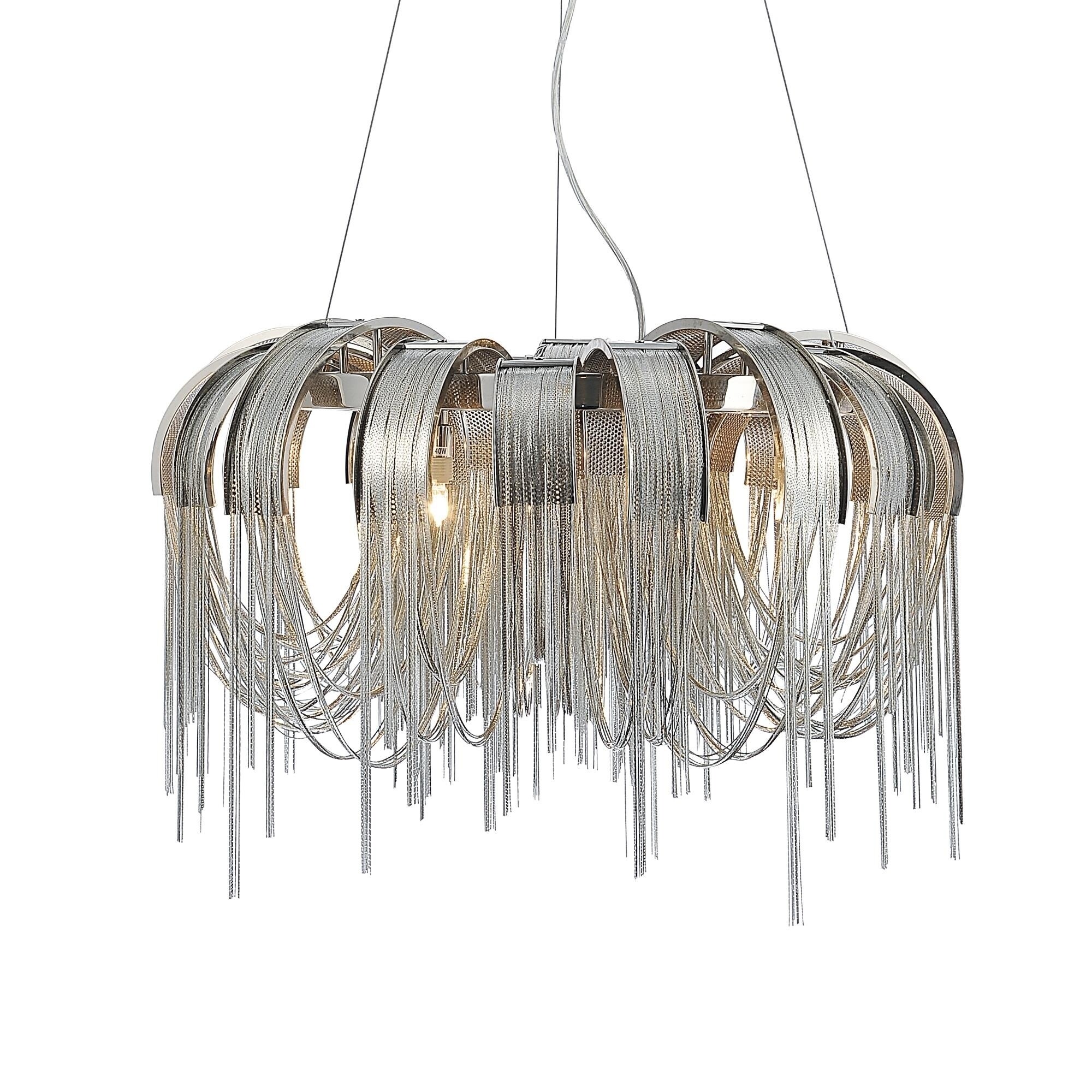 Shirley 8 Light Down Chandelier with Chrome finish - Chandeliers For Bedrooms by Overstock.com