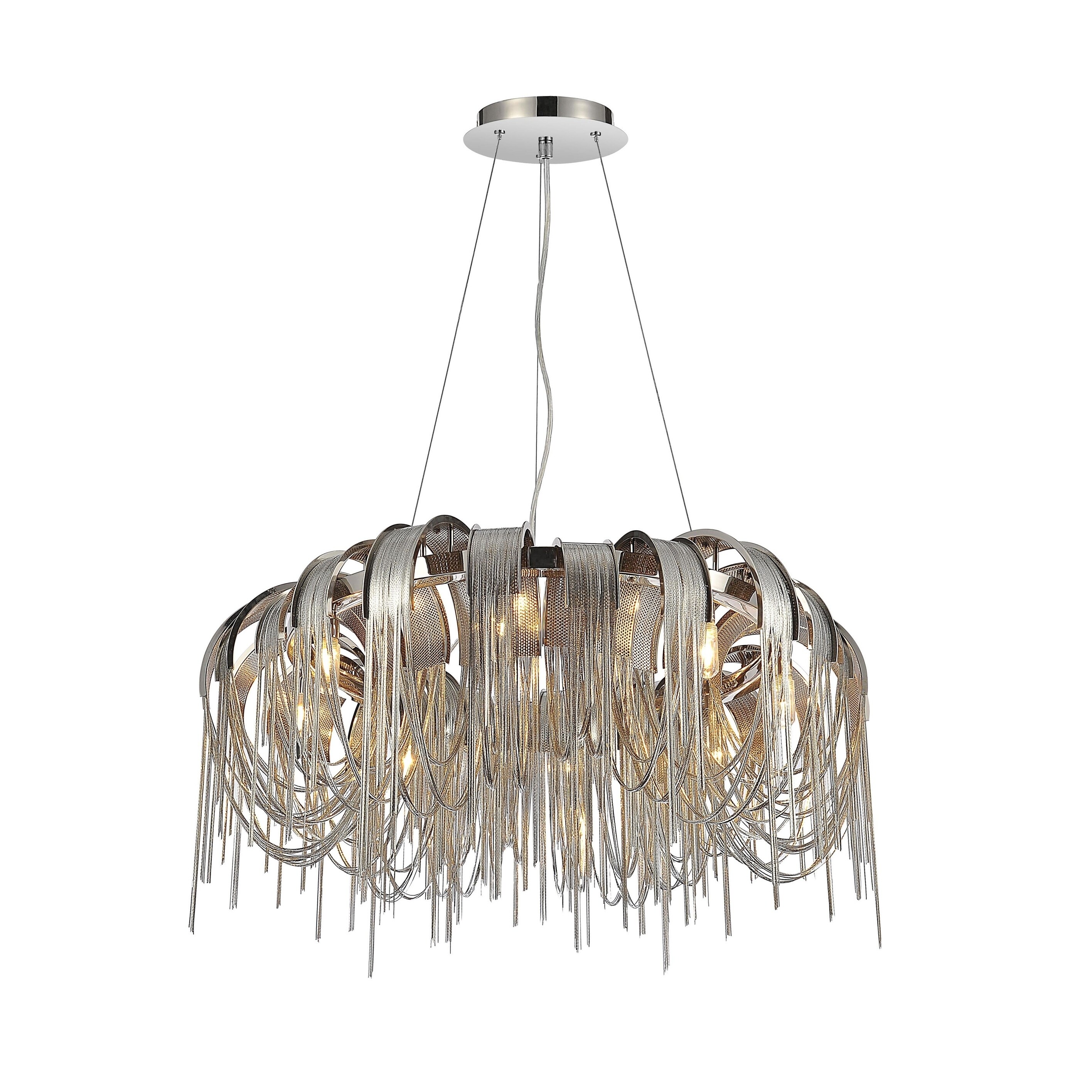 Shirley 8 Light Down Chandelier with Chrome finish - Chandeliers For Bedrooms by Overstock.com