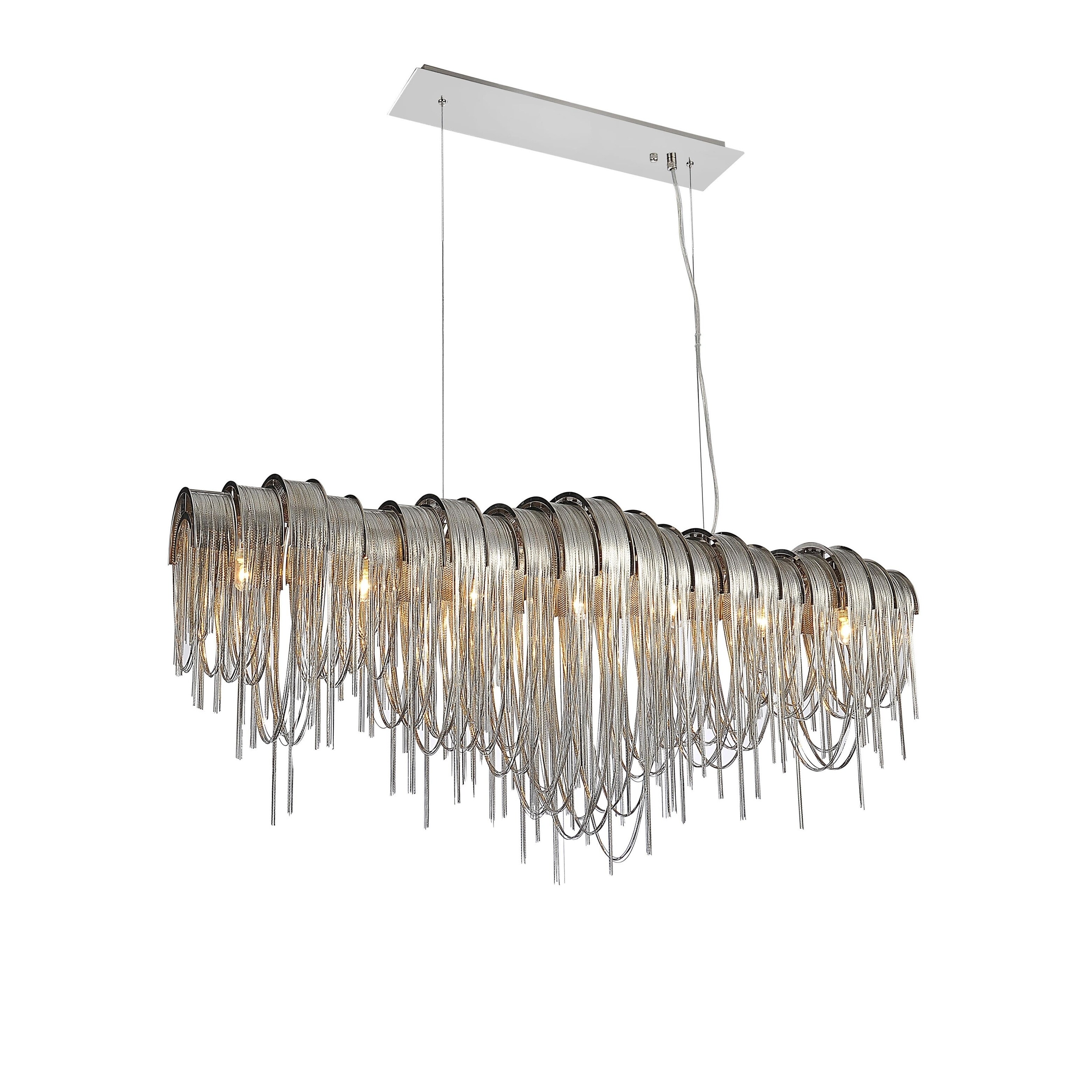 Shirley 10 Light Down Chandelier with Chrome finish - Chandeliers For Bedrooms by Overstock.com