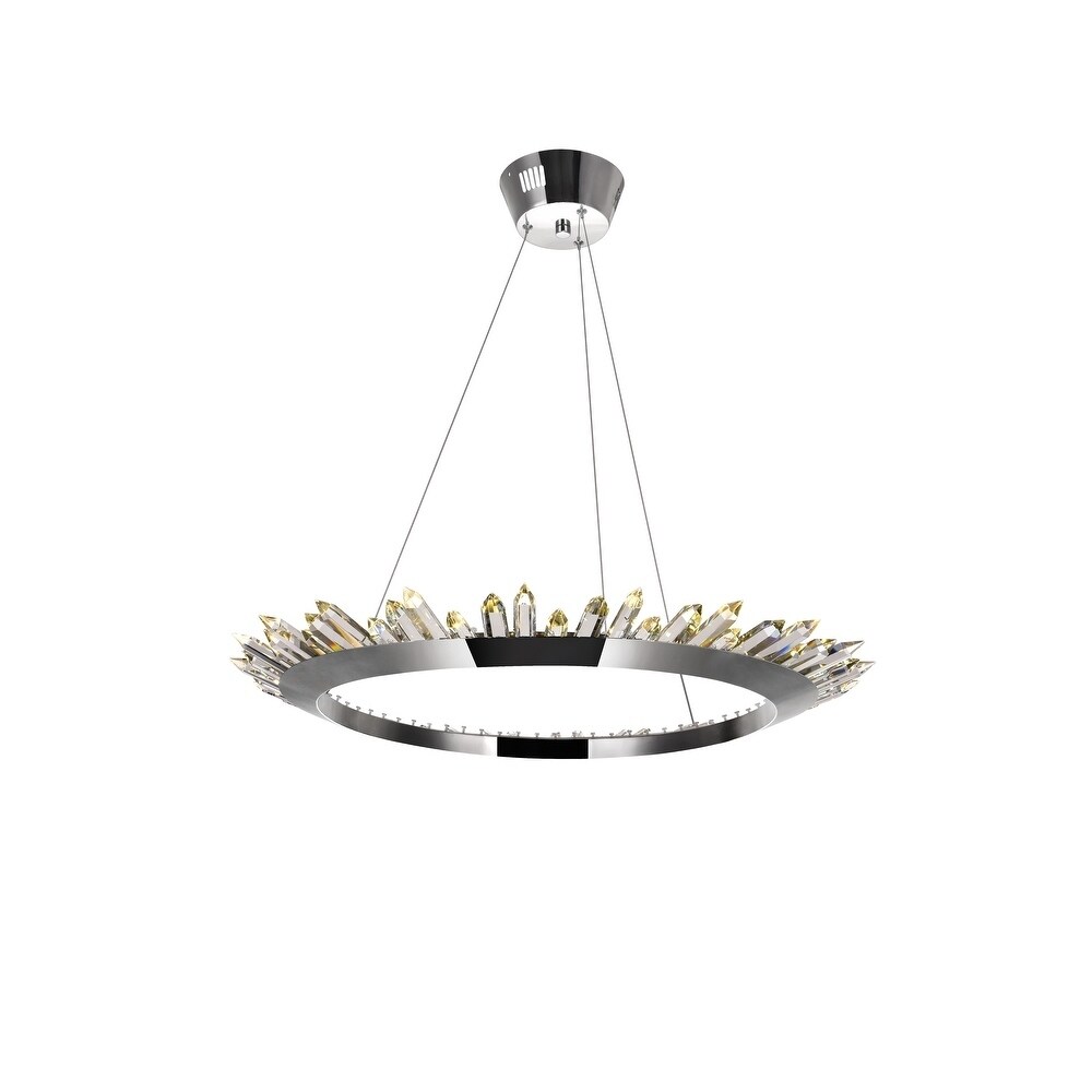 Arctic Queen LED Up Chandelier with Polished Nickel Finish - Chandeliers For Bedrooms by Overstock.com