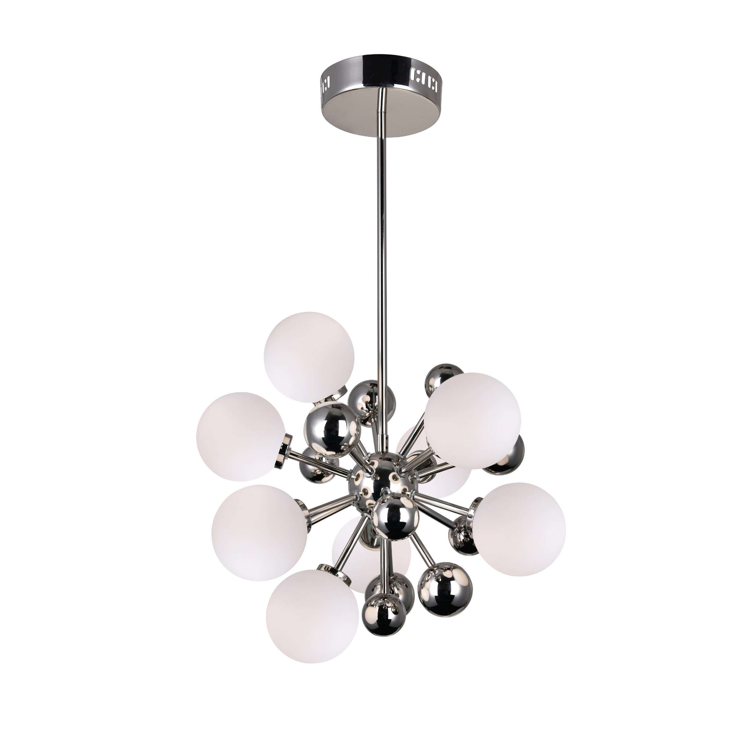 Element 8 Light Chandelier with Polished Nickel Finish - Chandeliers For Bedrooms by Overstock.com
