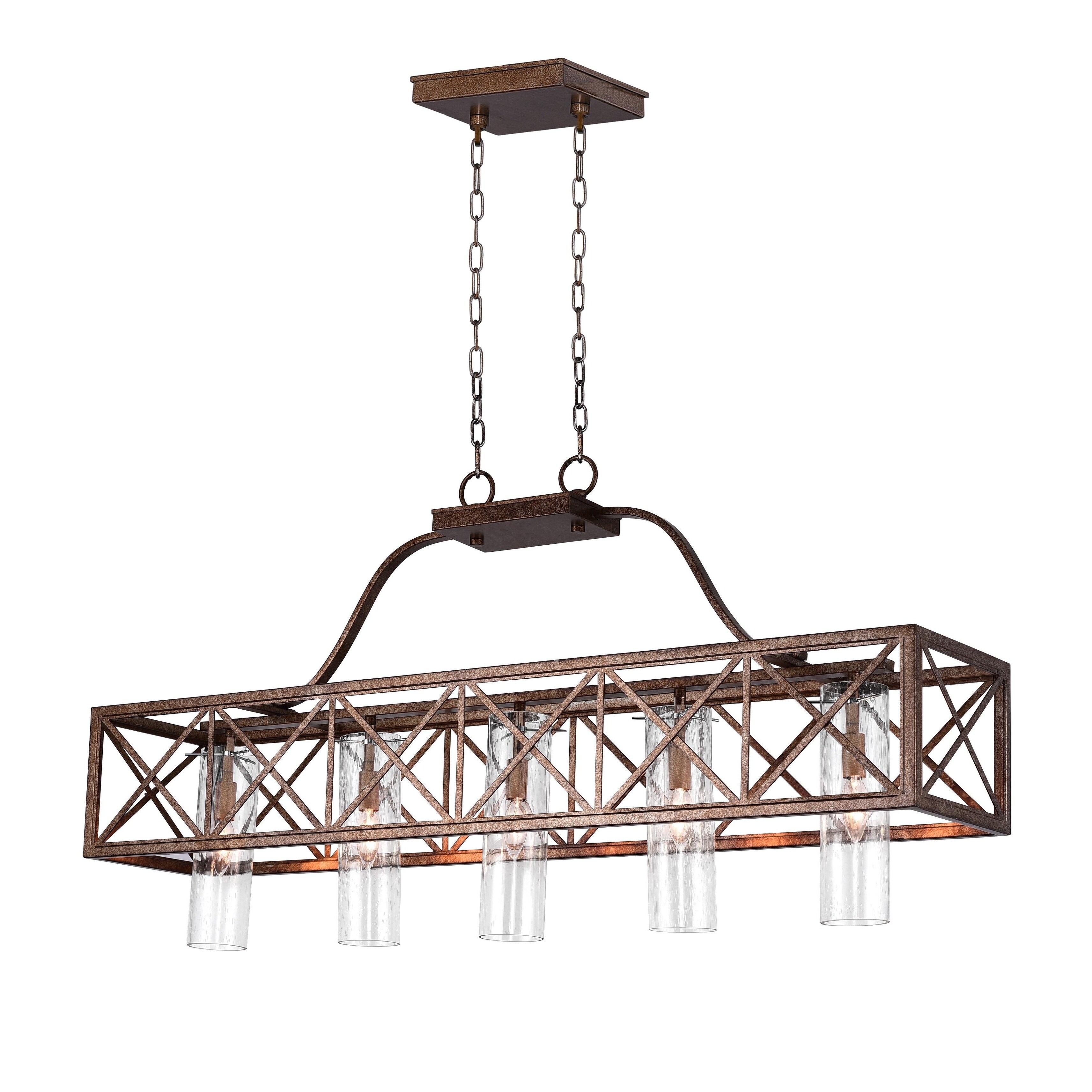 Keeva 5 Light Chandelier with Wood Grain Bronze Finish - Chandeliers For Bedrooms by Overstock.com