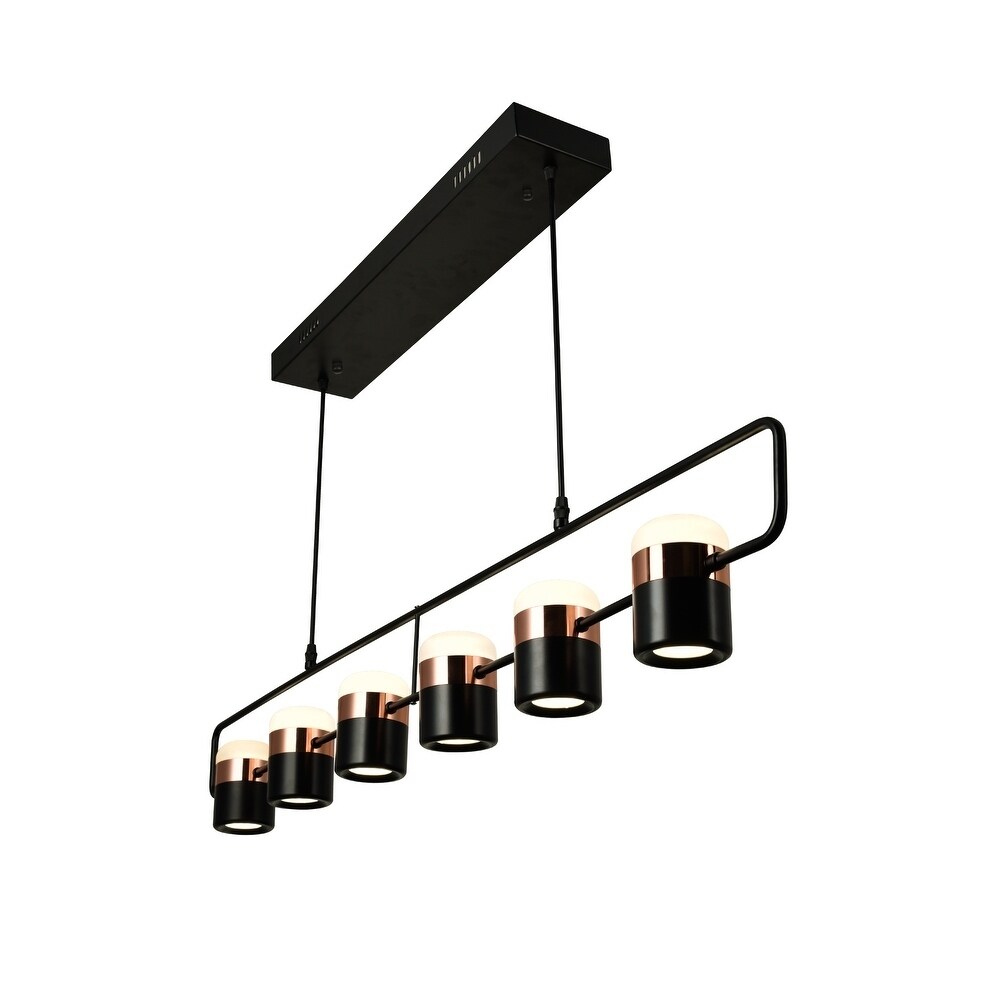 Moxie LED Pool Table Light with Black Finish - Chandeliers For Bedrooms by Overstock.com