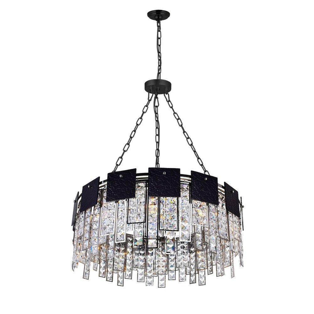 Glacier 10 Light Down Chandelier with Polished Nickel Finish - Chandeliers For Bedrooms by Overstock.com