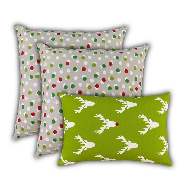 Shop Polka Dot Reindeer Farmhouse Christmas Indoor Pillows With