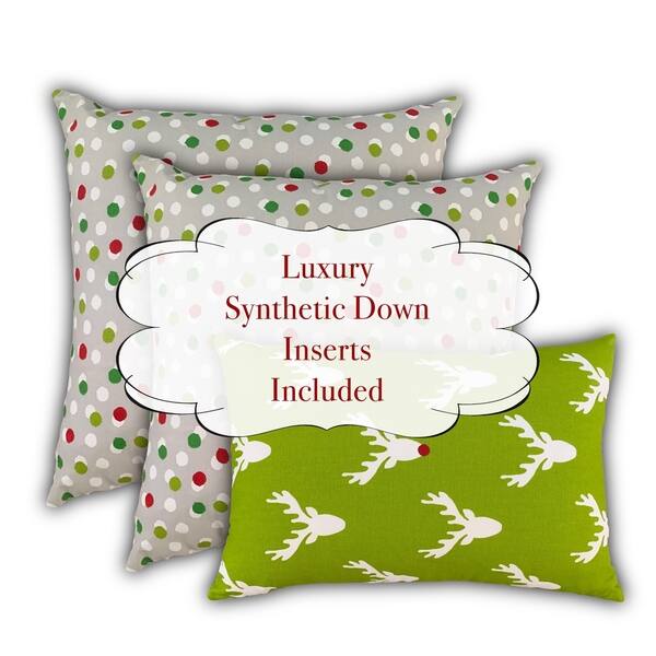Shop Polka Dot Reindeer Farmhouse Christmas Indoor Pillows With