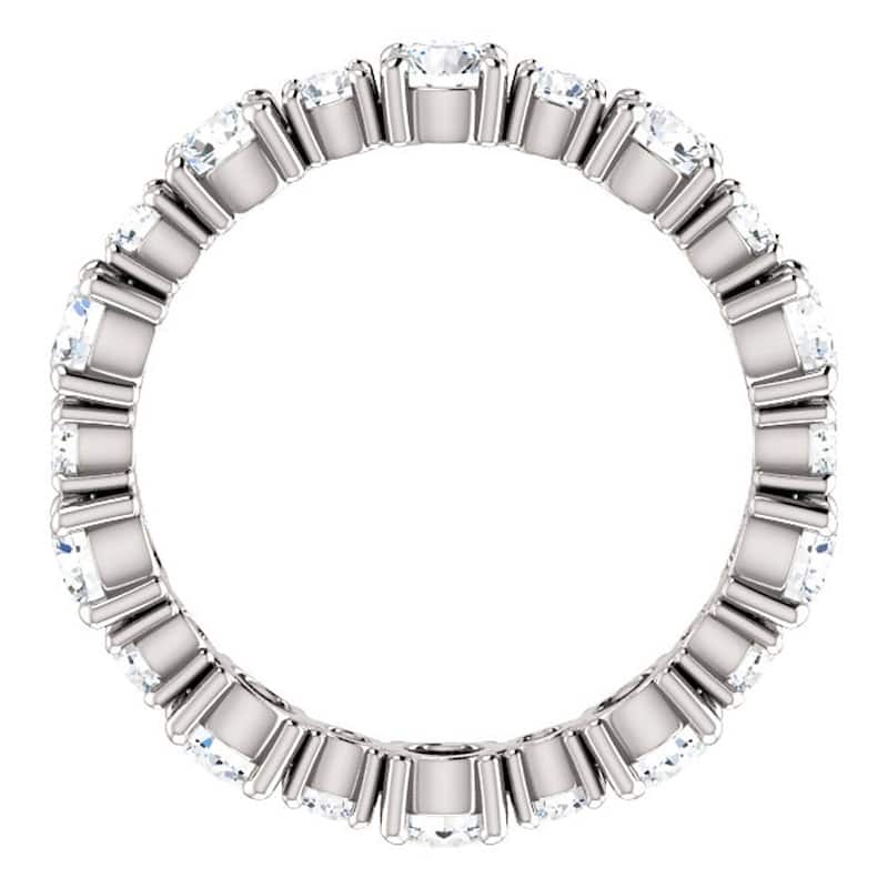 14k White Gold 2 3/4 Ct Diamond Eternity Ring Womens Wedding Band