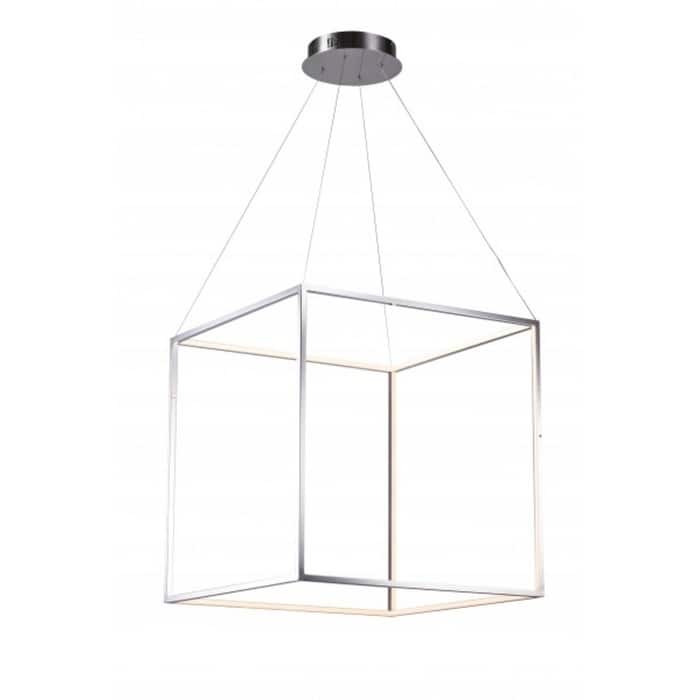 LED Chrome Square Frame Chandelier