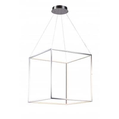 LED Chrome Square Frame Chandelier