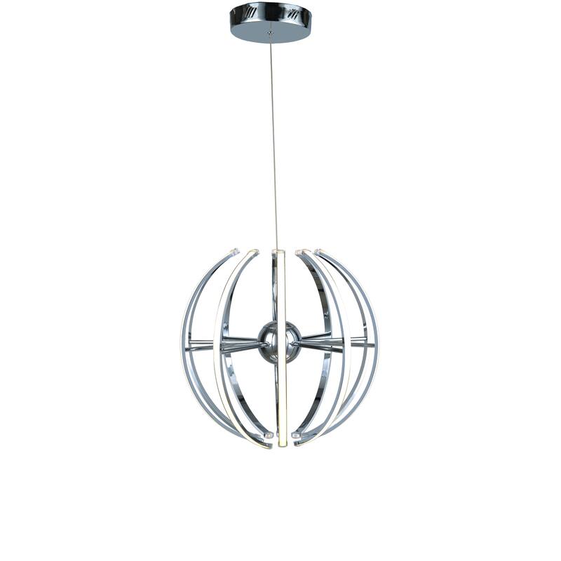 LED Pendant with Chrome Aluminum Frame