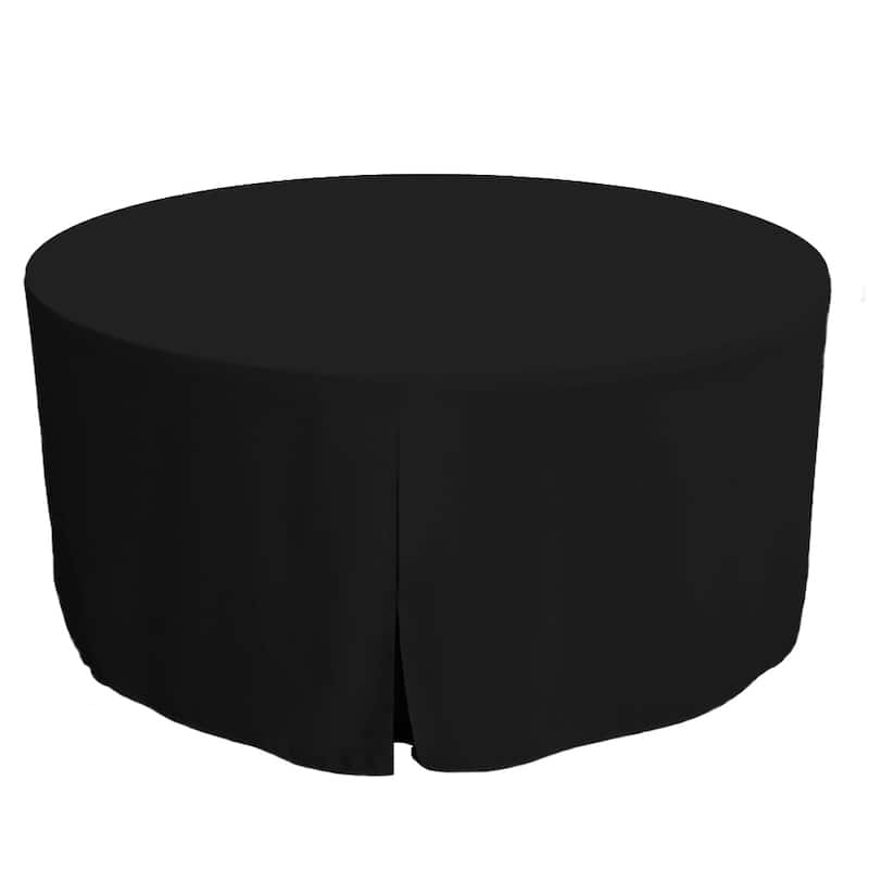 Tablevogue Solid Round Table Cover - 60" Round - Black