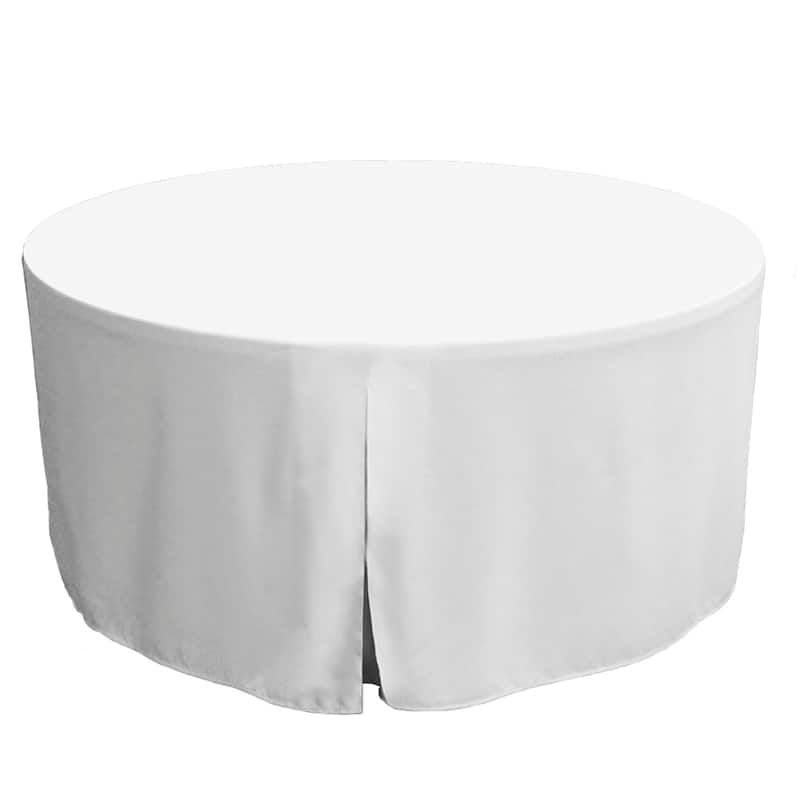 Tablevogue Solid Round Table Cover - 60 Inches - White