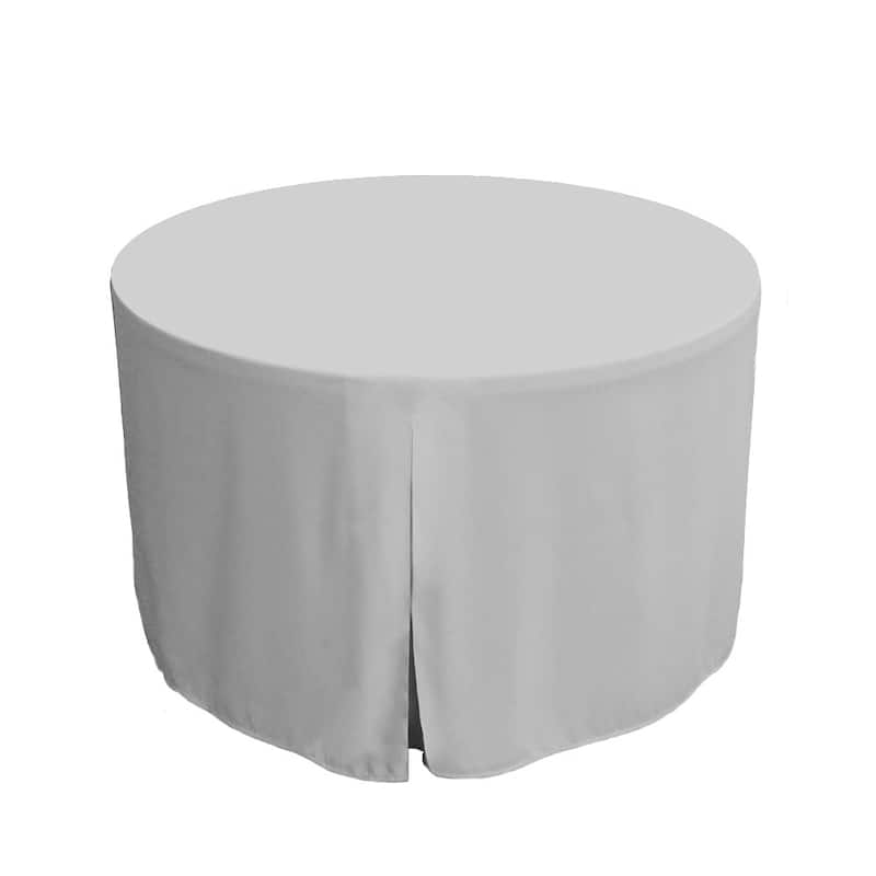 Tablevogue Solid Round Table Cover - 48" Round - Silver