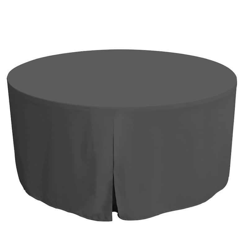 Tablevogue Solid Round Table Cover - 60" Round - Charcoal