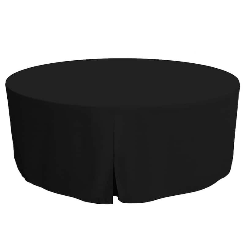 Tablevogue Solid Round Table Cover - 72" Round - Black